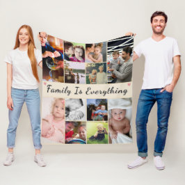 Familie ist alles - Foto Vlies-Decken Fleecedecke