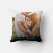 Familie ist alles Moderne Elegantes Foto Bild Kissen (Rückseite)