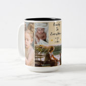 Familie ist alles - Personalisiert 5-Foto-Custom Zweifarbige Tasse (Vorderseite Links)