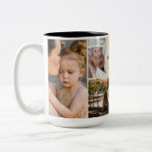 Familie ist alles - Personalisiert 5-Foto-Custom Zweifarbige Tasse (Links)
