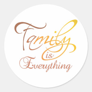 Familie ist alles runder aufkleber