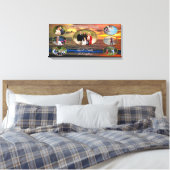 Familie ist alles Sunset 1577 Leinwand Art Print (Insitu (Schlafzimmer))