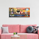 Familie ist alles Sunset 1577 Leinwand Art Print (Insitu (Wohnzimmer))