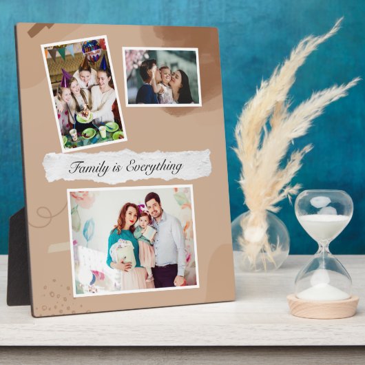 Familie ist alles Tabletop-Plakette 8x10 Fotoplatte (Seite)