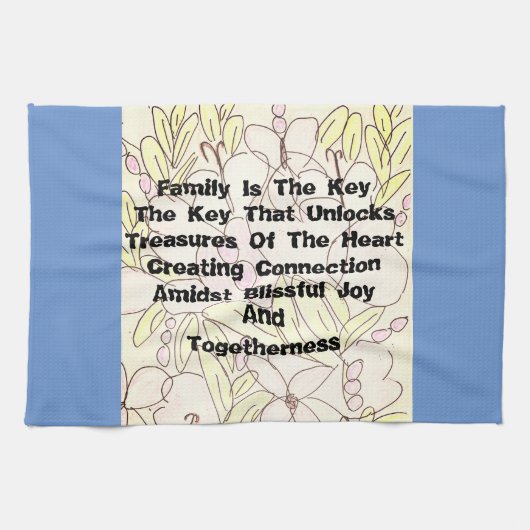 Familie ist der Schlüssel  Geschirrtuch (Horizontal)