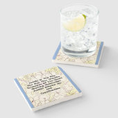 Familie ist der Schlüssel Steinuntersetzer (Seitenansicht)