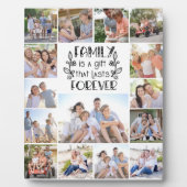 Familie ist ein Geschenk 15 Foto Collage Fotoplatte (Vorderseite)