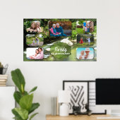 Familie ist ein Geschenk Collage River 0365 Art Pr Poster (Heimbüro)