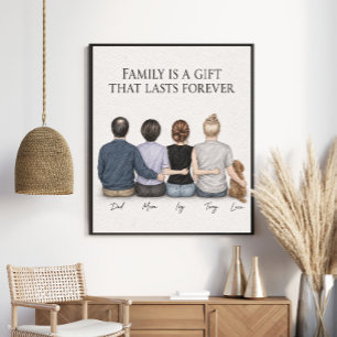 Familie ist ein Geschenk, das für immer währt Pe Poster
