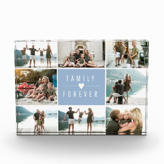 Familie ist für immer Foto Collage Block EDITABLE (Vorderseite)