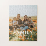 Familie ist für immer Foto Puzzle<br><div class="desc">"Family Is Forever Foto" Jigsaw Puzzle ist ein großartiges Geschenk,  das Sie Ihrer Familie schenken können. Ändern Sie einfach das Foto (besser,  wenn der untere Teil dunkel ist),  dann bearbeiten Sie die Details.</div>