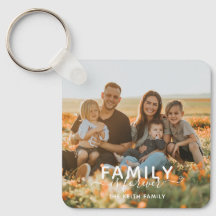 Familie ist für immer Typografie Foto Keepake