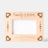 Familie ist für immer Zitat Familienname Geätzte Rahmen (Vorderseite)