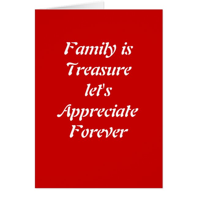 Familie ist Schatz (Vorne)