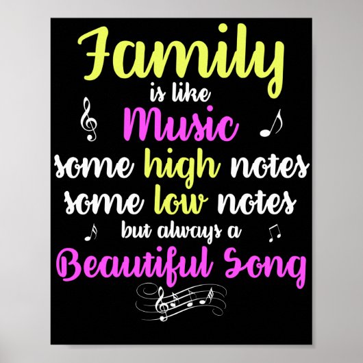 Familie ist wie Musik einige hohe Noten niedrig Poster (Vorne)