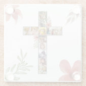 Familie Jesus Cross Christliche Kirche Lauf Glasuntersetzer (Rückseite)