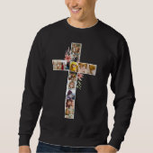 Familie Jesus Cross Christliche Kirche Lauf Sweatshirt (Vorderseite)