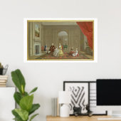 Familie John Bacon, c.1742-43 (Öl auf Leinwand) Poster (Heimbüro)