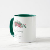 Familie Keepake Poinsettia Blumenweihnacht Tasse (Vorderseite Links)