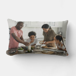 Familie Kochen zusammen Lumbalkissen Design Lendenkissen