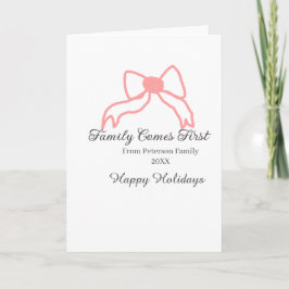 Familie kommt zuerst rotes Schleifen-Familienname  Karte