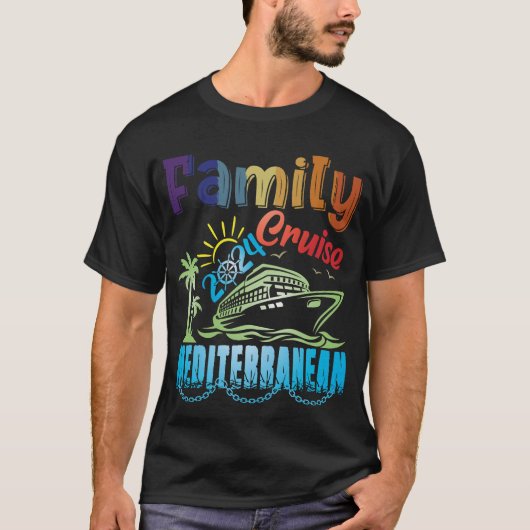 Familie Kreuzfahrt 2024 Familie Mittelmeerkreuzfah T-Shirt (Vorderseite)