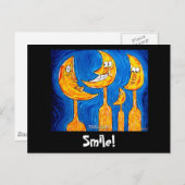 Familie lächeln postkarte (Vorne/Hinten)