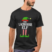 Familie Lacrosse Elf Matchgruppe Weihnachten T-Shirt (Vorderseite)
