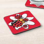 Familie Ladybird und Ladybug Getränkeuntersetzer (Linke Seite)