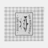 Familie Lake House Oars Fischen Rustikal Weiß Kari Fleecedecke (Vorderseite (Horizontal))