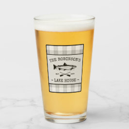 Familie Lake House Oars Fischen Rustikal Weiß Kari Glas