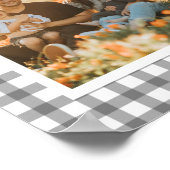 Familie Liebe Gingham Collage Kundenspezifische Fa Poster (Ecke)