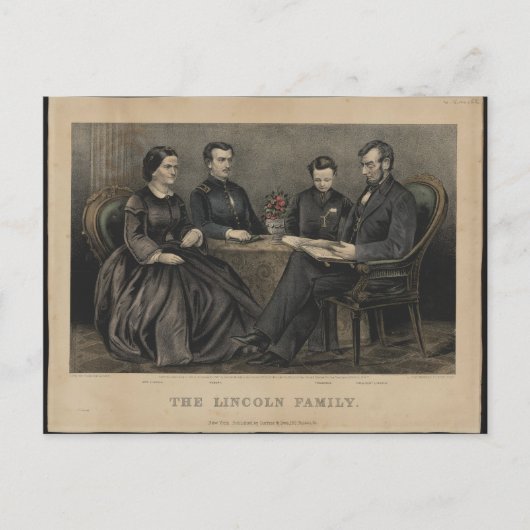 Familie Lincoln Postkarte (Vorderseite)