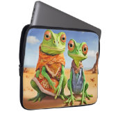 Familie Lizard Artwork Laptopschutzhülle (Vorne Rechts)