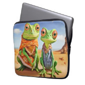 Familie Lizard Artwork Laptopschutzhülle (Vorderseite Links)