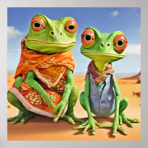 Familie Lizard Artwork Poster