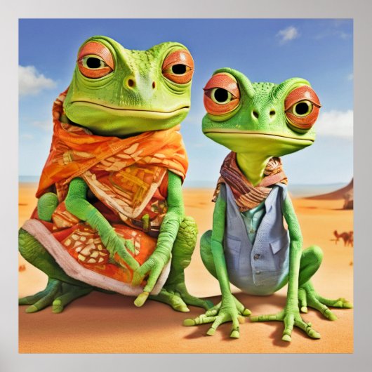 Familie Lizard Artwork Poster (Vorne)