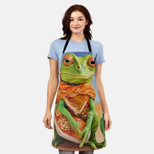 Familie Lizard Artwork Schürze (Getragen)