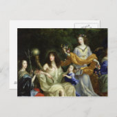 Familie Ludwig XIV 1670 Postkarte (Vorne/Hinten)
