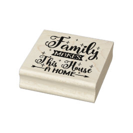 Familie macht dieses Haus zu einer Zuhause Gummistempel