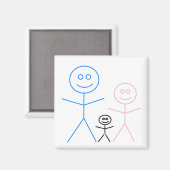 Familie Magnet (Vorderseite/Rückseite)