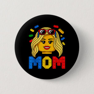 Familie Mama Meister Erbauer Bausteine Blöcke Button