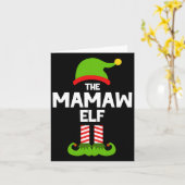 Familie Mamaw Elf Weihnachten Matching Pajama Pj Karte (Gelbe Blume)