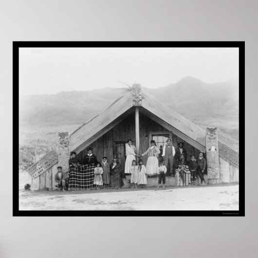 Familie Maori Neuseeland 1917 Poster (Vorne)