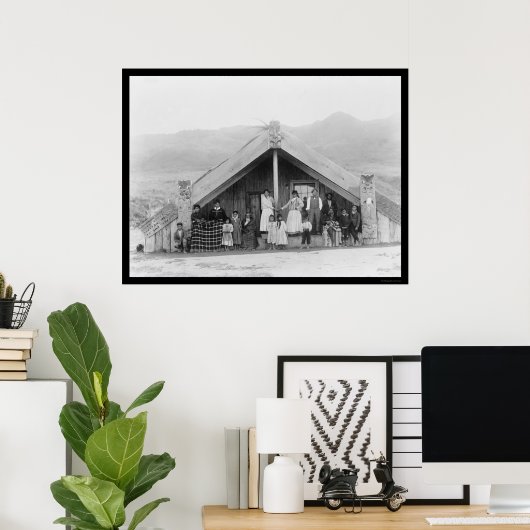 Familie Maori Neuseeland 1917 Poster (Heimbüro)