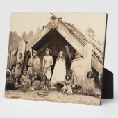 Familie Maori, Neuseeland, c.1880s (Albumen-Druck) Fotoplatte (Seite)