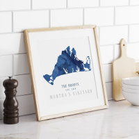 Familie Marthas Vineyard Blue Map