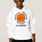 Familie Matching Boy Typografie Happy Halloween Hoodie (Vorderseite)