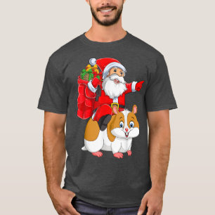 Familie Matching Funny Santa Claus Riding Hamster T-Shirt