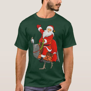 Familie Matching Funny Santa Riding Guinea Fowl Ch T-Shirt